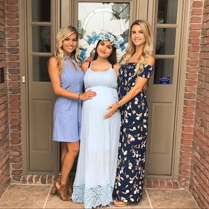 Navy blue floral jumpsuit